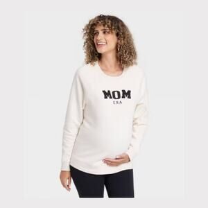 Isabel by Ingrid & Isabel Mom Era Graphic Maternity Pullover Sweatshirt Medium